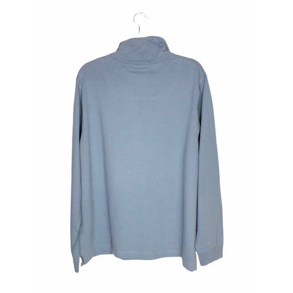Slate and Stone NWT Sweatshirt Large Quarter Zip French Terry Light Blue - Picture 7 of 9